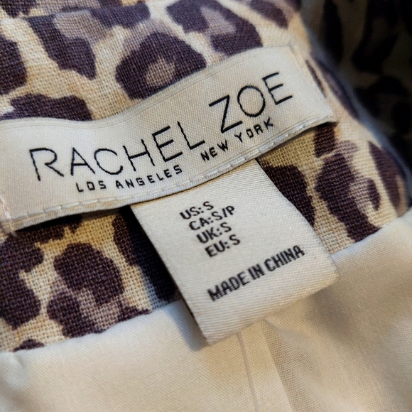 (NWT) - Rachel Zoe Linen Animal Print Blazer Jacket - Size Small - Picture 8 of 8